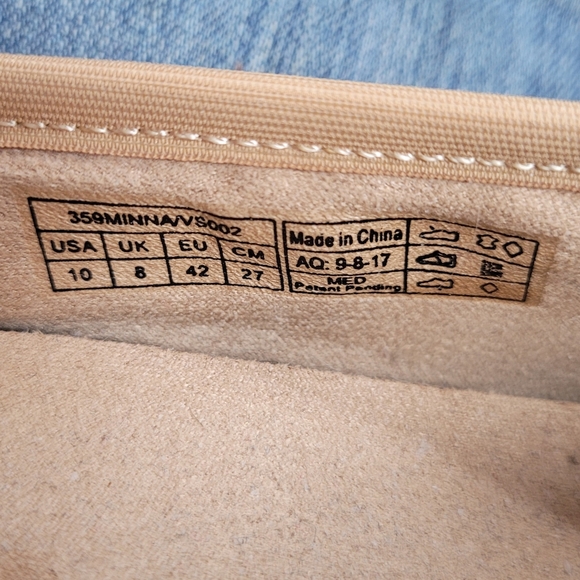 Vionic Minna Leather Gold Toe Cork Slip On Ballet Flats Shoes Size 10 - Picture 13 of 14